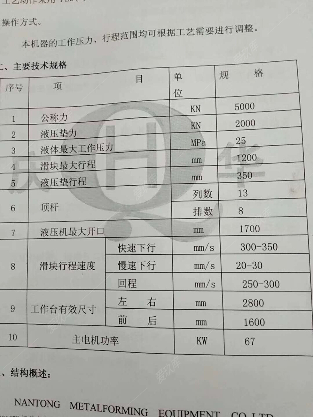 二手液壓機