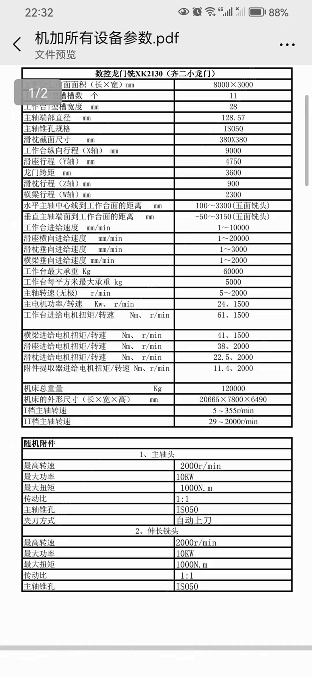 二手龙门加工中心