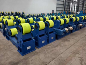 现货出售出租二手承重60吨自调试滚轮架，聚氨酯胶轮，JB2双驱动减速机，含税质保一年