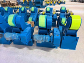 二手现货出售5套承重30吨自调试焊接滚轮架，双驱动齿轮减速机