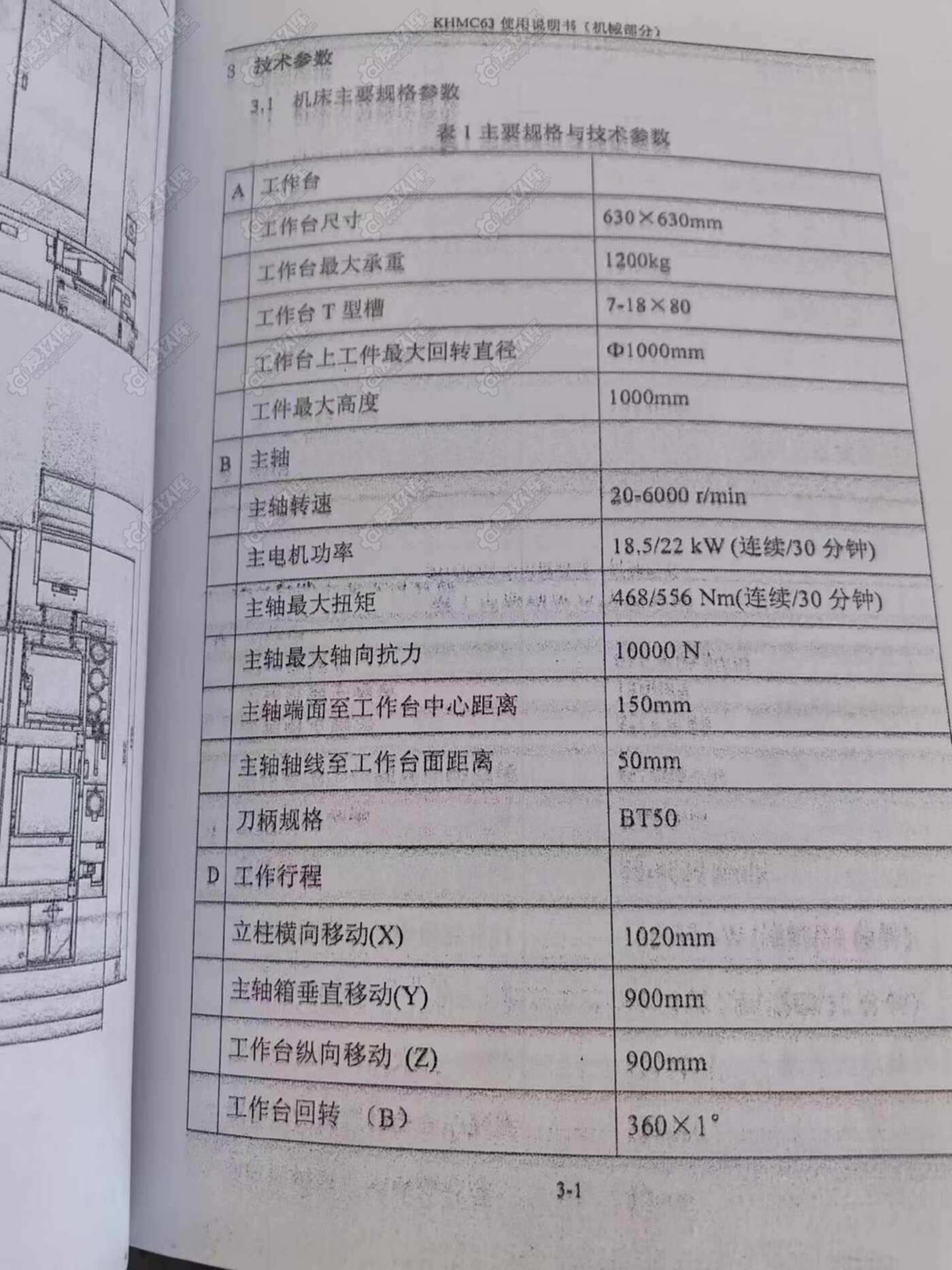 昆明630卧式加工中心