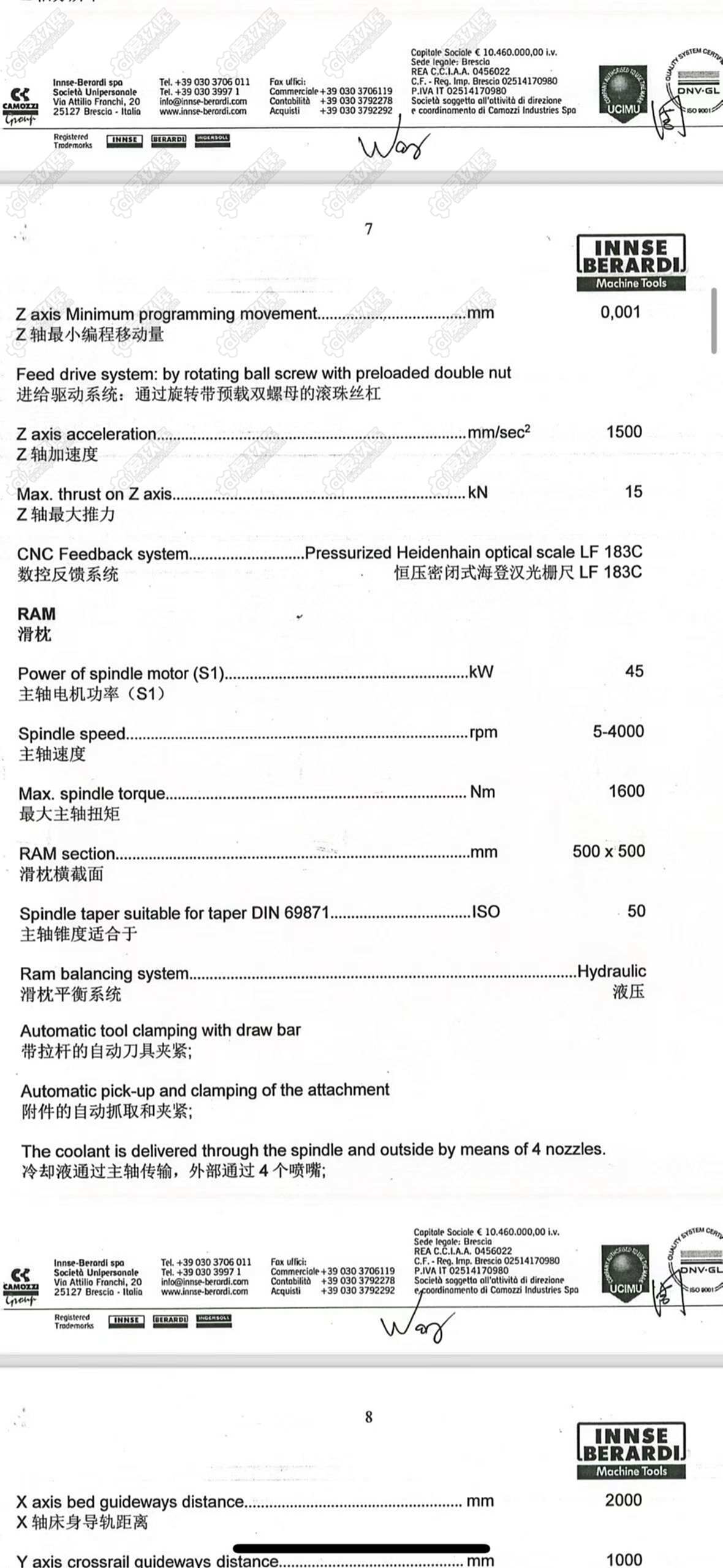 二手龙门加工中心