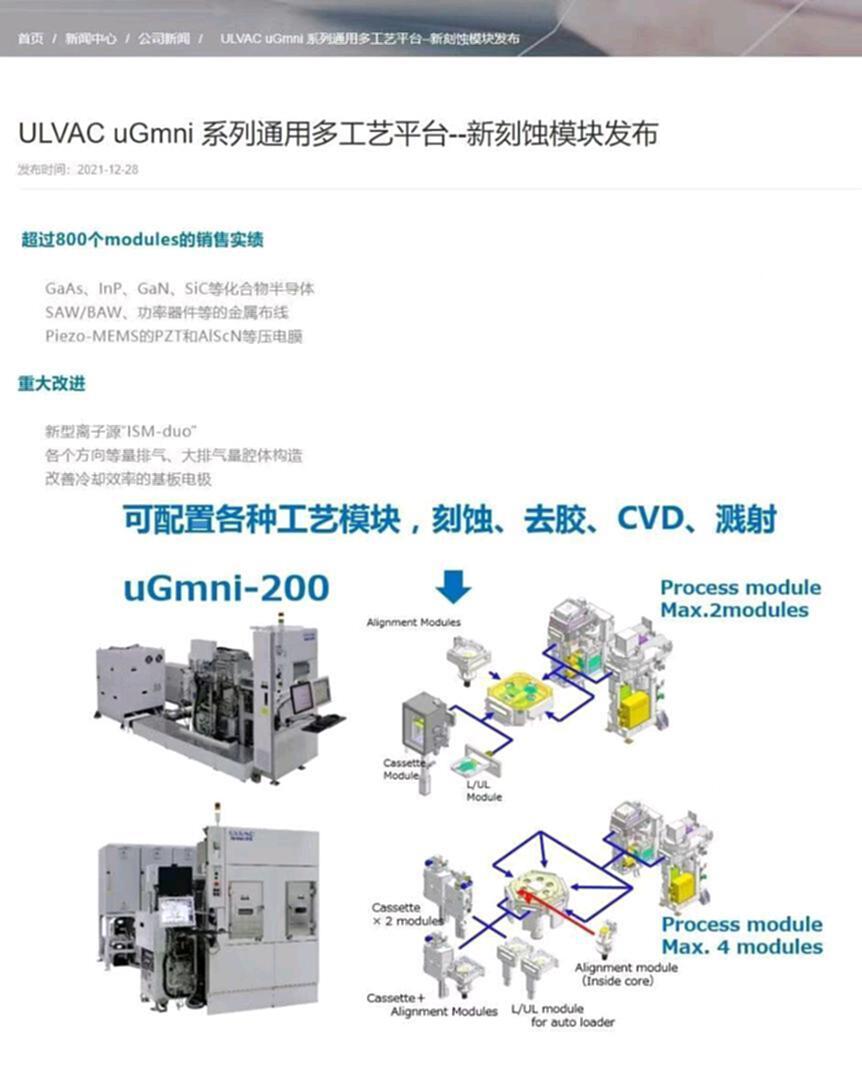 ULVACuGmni-200E 其他电子生产设备